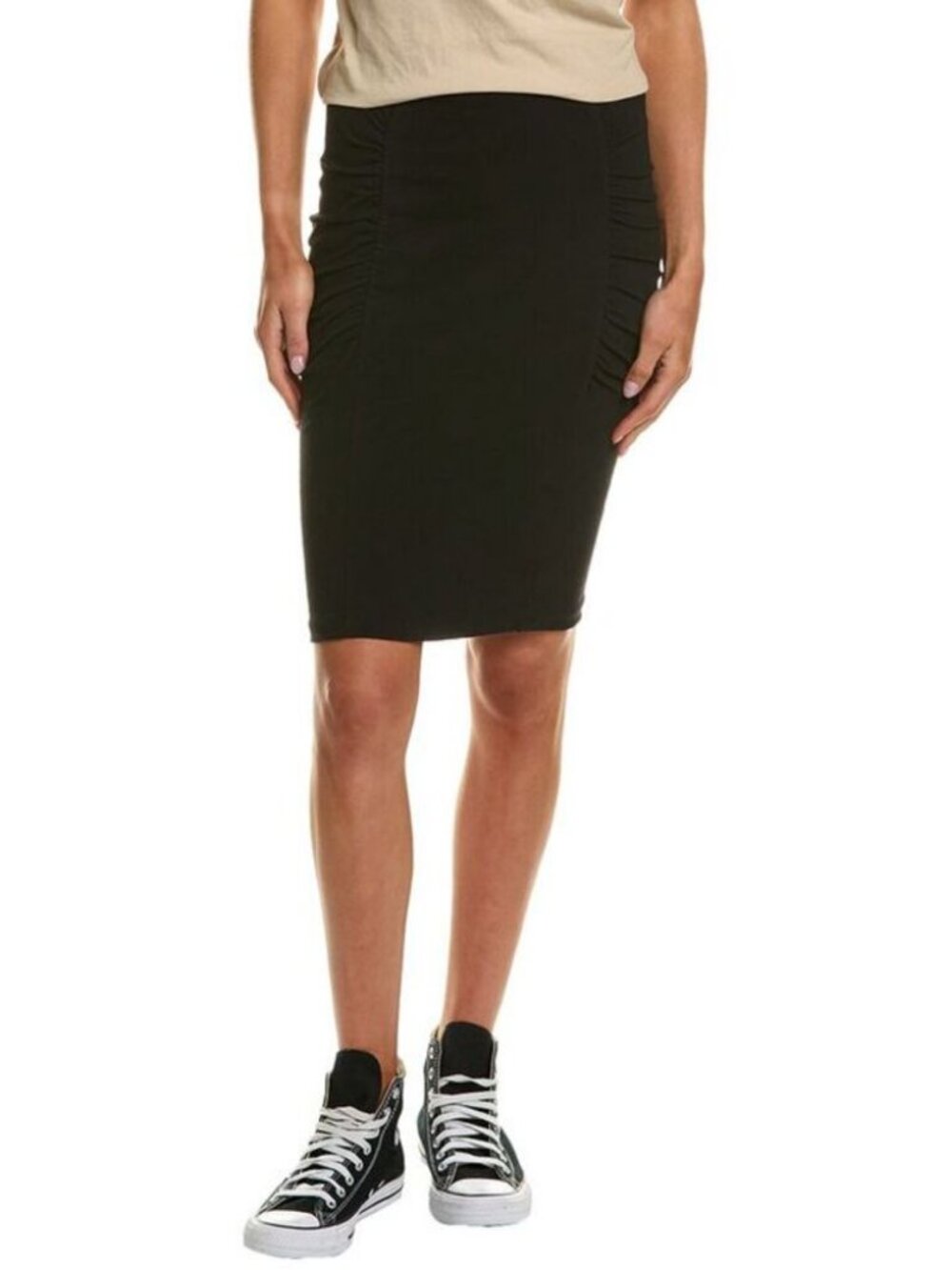 James Perse Jersey Ruched Brushed Skirt